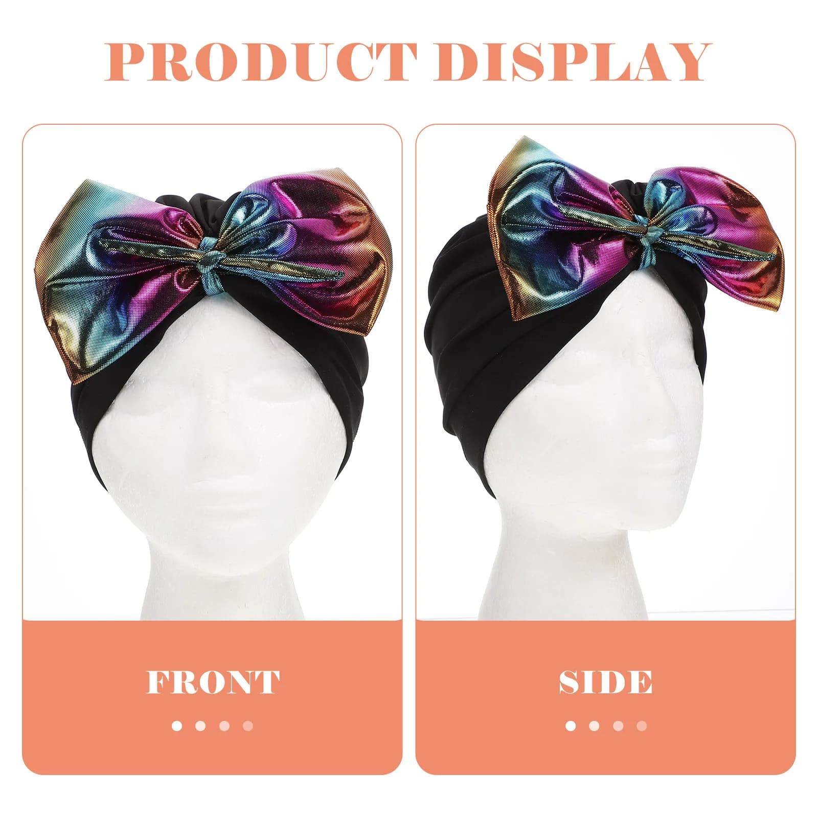 Swimwear for Adults with Long Hair, Nylon Elastic with Bow, Lightweight and Protective, for Women