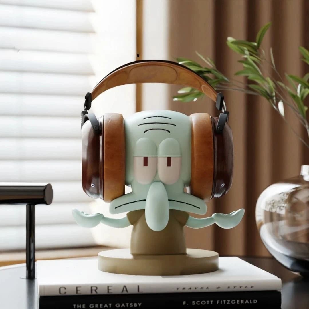 New Original SpongeBob Squidward 2026 Headphone Holder, Creative and Functional Desk Organizer for Gaming Headphones and Decoration