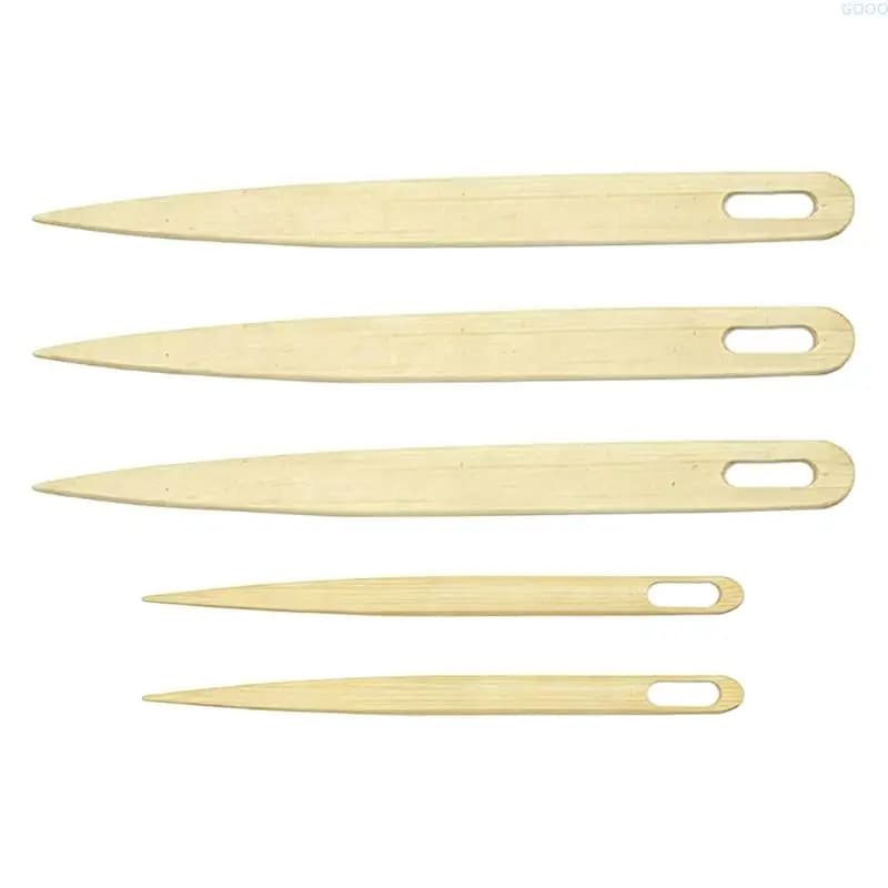 23GA 5 pezzi da maglia per arazzo con ago per tessitura in legno con occhi grandi per sciarpe maglione