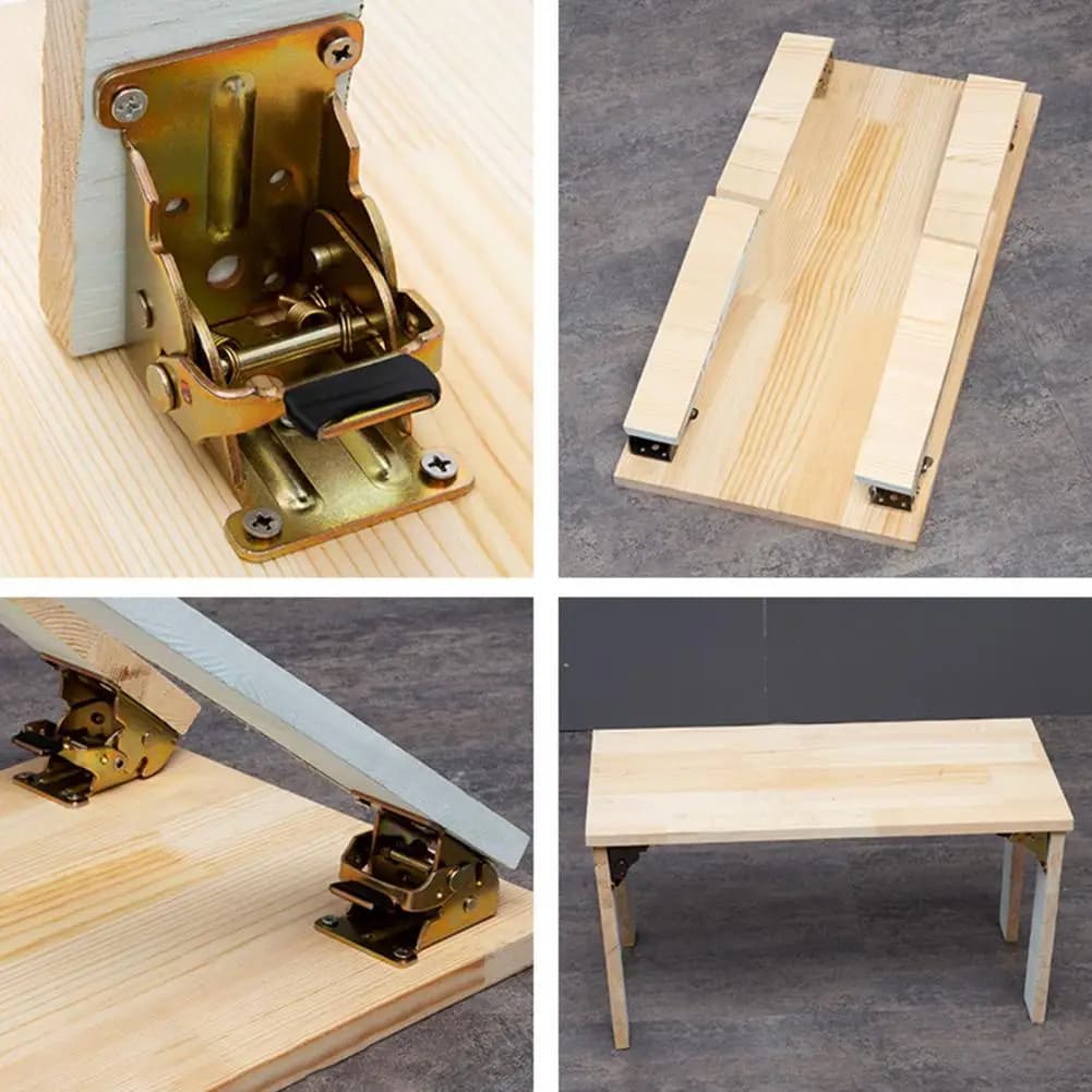 4 pezzi cerniere per gambe per mobili accessorio pieghevole grado assemblaggio semplice supporto estensione serratura multifunzionale strumenti autobloccanti