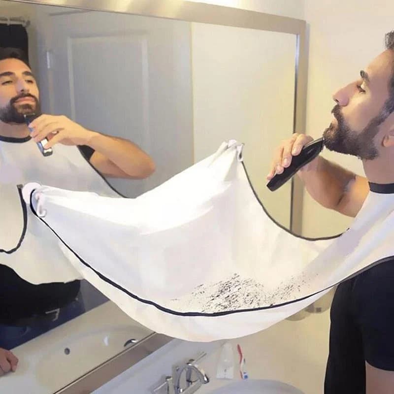 Grembiule da bagno uomo grembiule da barba maschio porta rasoio rasatura per capelli barba Catcher panno floreale impermeabile protezione per la pulizia della casa
