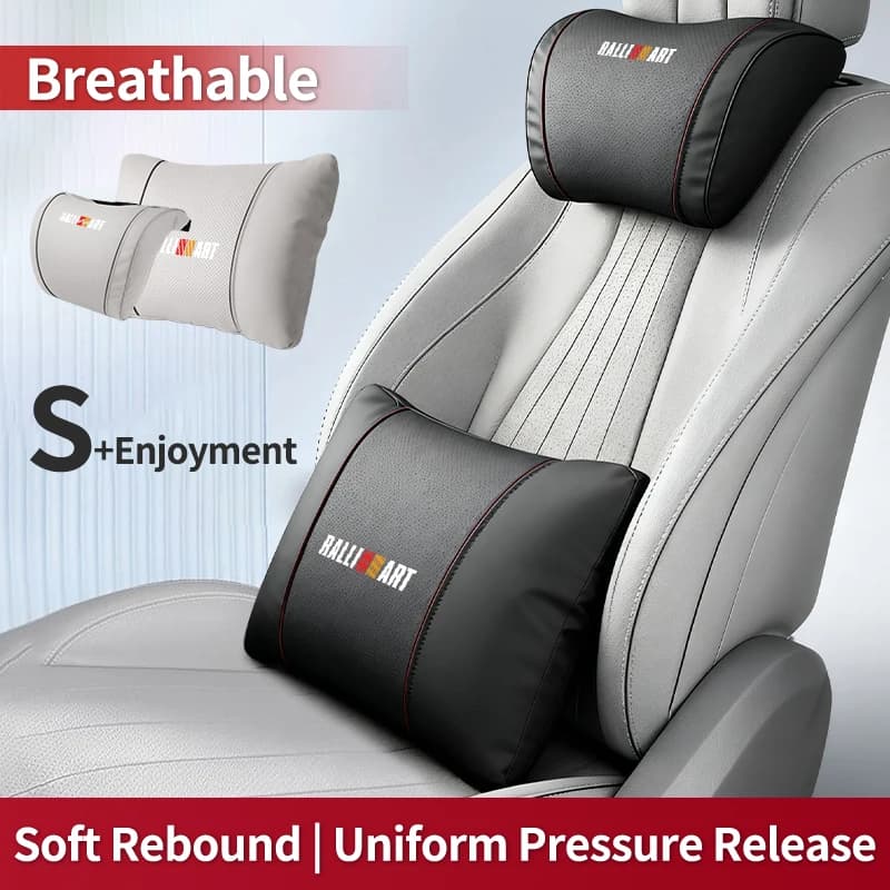 Car Seat Headrest Lumbar Support Neck Pillow Waist Cushion Backrest For Mitsubishi Lancer ASX Pajero Mirage Attrage Xpander Outl