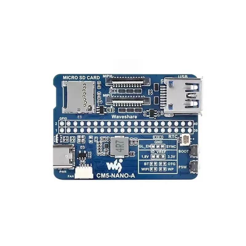 ABUL-Waveshare for Raspberry Pi CM5 Nano Base IO Board (A) with USB 3.2 Gen1 for Compute Module 5