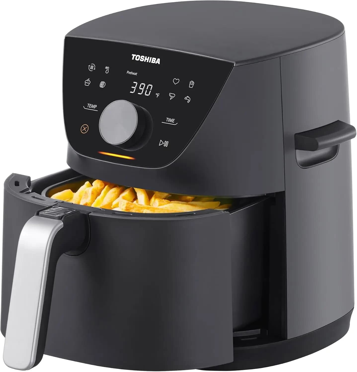 Air Fryer 5.5QT Featuring Heat-Q Technology, Menu-IQ Function, 8 Preset Programs, Precise 1°F Temperature Control, 90% Less Oil,