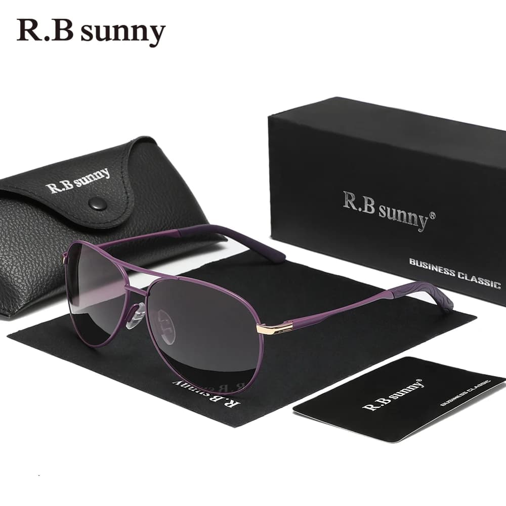 Fashionable Aviator Style Sunglasses Alloy Frame Polarized Sunglasses UV400 Men's Glasses Woman Travel Glasses For Summer Guide