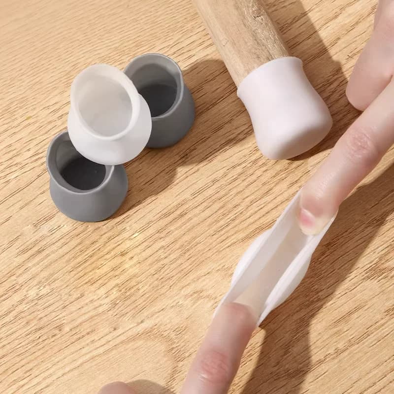 Tappetino per sedia, copertura protettiva in silicone per sedie, copertura antiscivolo per piedi da tavolo, gambe per sgabello, cuscino resistente all'usura, cuscino muto
