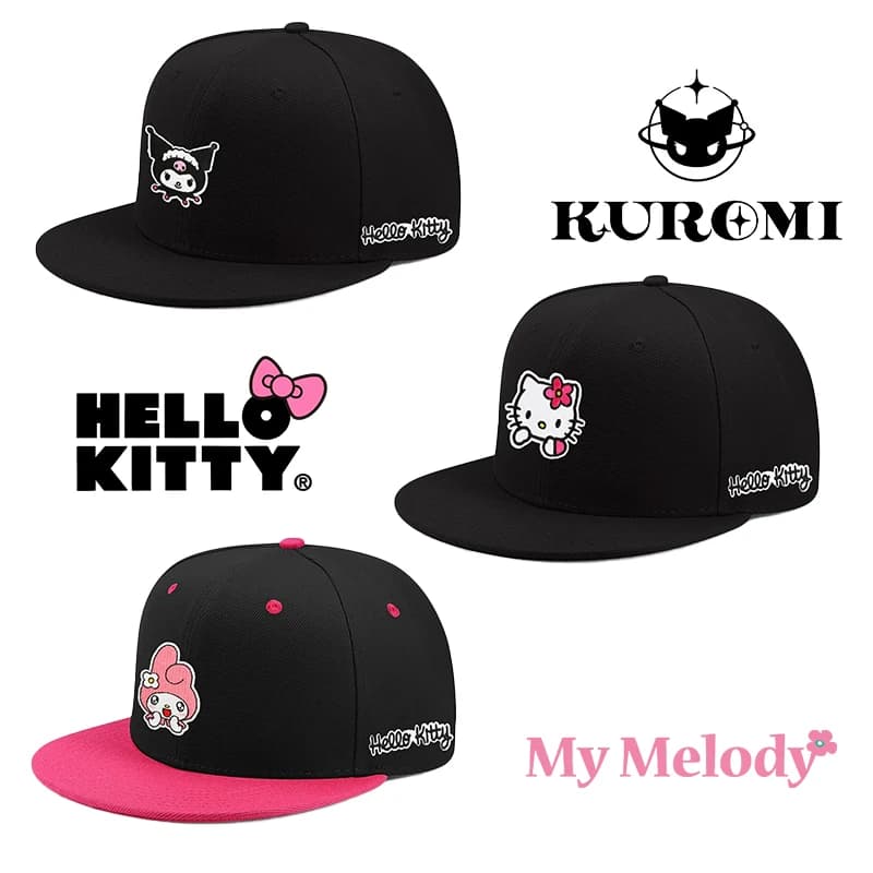 Cappellino da Baseball HelloKitty per Adolescenti, Cappello da Baseball Ricamato Sanrio, Cappelli Hip-hop Kawaii per Uomo e Donna, Cappello da Sole alla Moda per Adulti