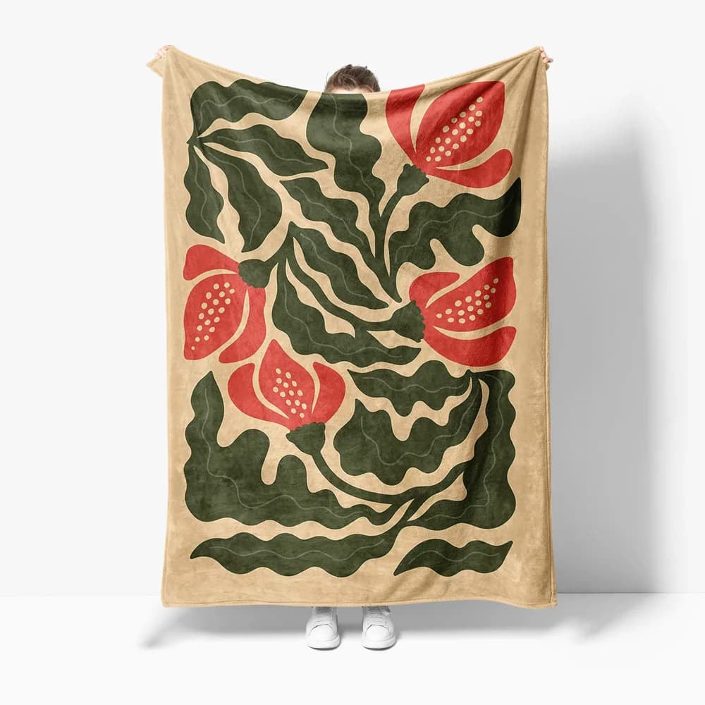 Coperta da tiro con stampa geometrica Boho, fodera per divano letto, cuscino decorativo, regalo, 60 x 90 pollici