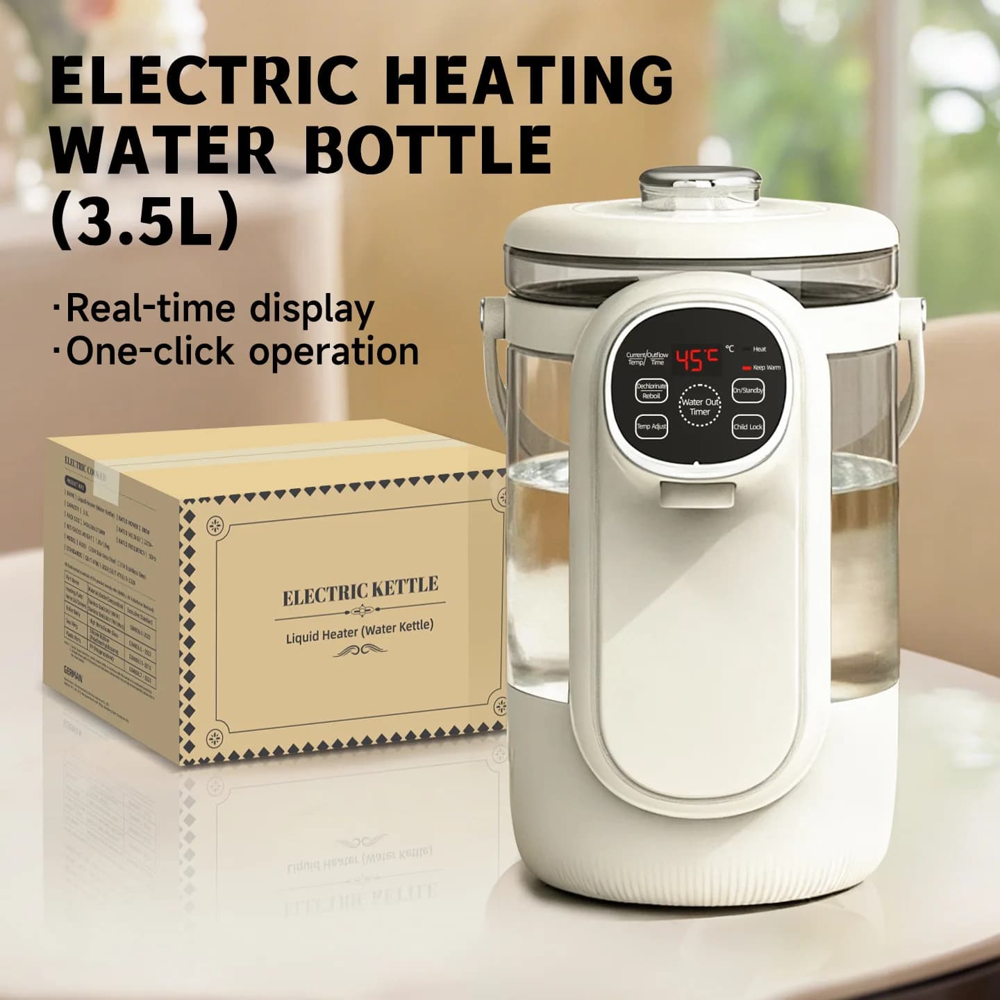 3.5L Constant Temperature Water Dispenser All-In-One Boiling & Thermal Insulation Kettle Smart Fully Automatic Electric
