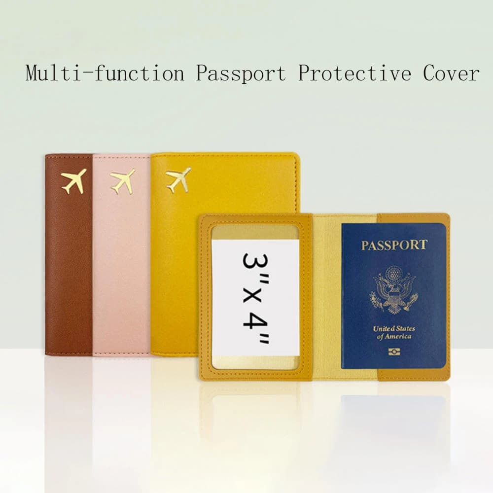 Nuova custodia protettiva per passaporto da viaggio in pelle PU addensata custodia protettiva per passaporto da viaggio custodia semplice per porta carte Unisex