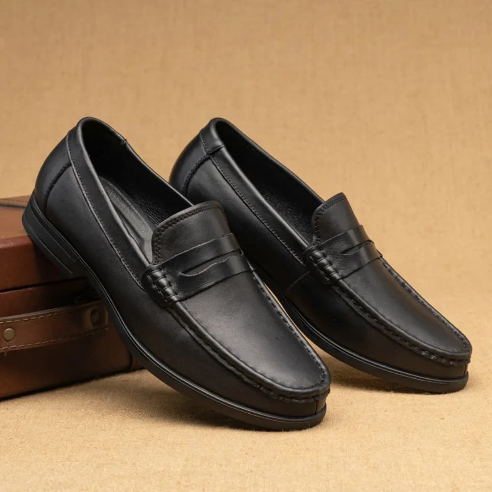 Scarpe eleganti Uomo Pelle bovina Scarpe casual in pelle da lavoro Le scarpe da uomo sono mocassini da uomo con suola comoda e morbida Vera pelle