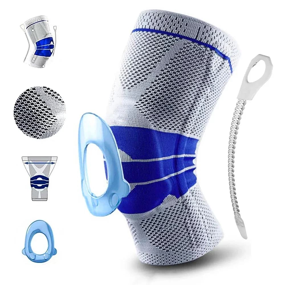 Ginocchiera medica a compressione, manica di supporto per ginocchio, ginocchiera sportiva per corsa, allenamento, sollievo dal dolore da artrite, recupero articolare