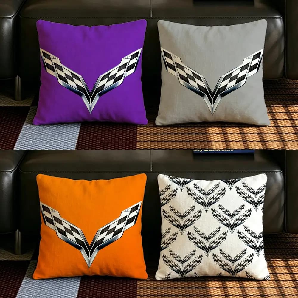 Set di fodere per cuscini in lino naturale C-Corvette-S, decorazione completa per divano, camera da letto e sedia