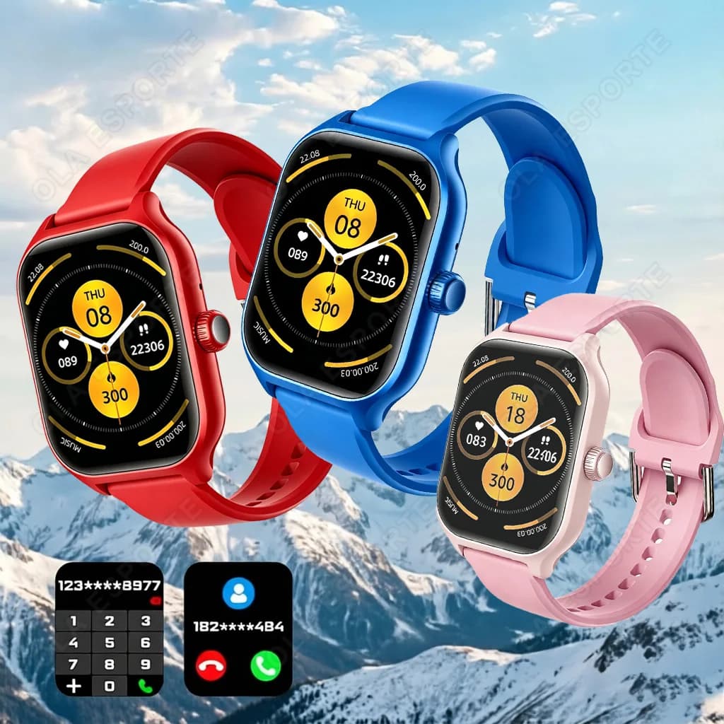 Smartwatch Uomo Donna 2026 Nuova Moda, Chiamate Bluetooth, Sveglia, Foto Personalizzate, Monitoraggio Salute HT30