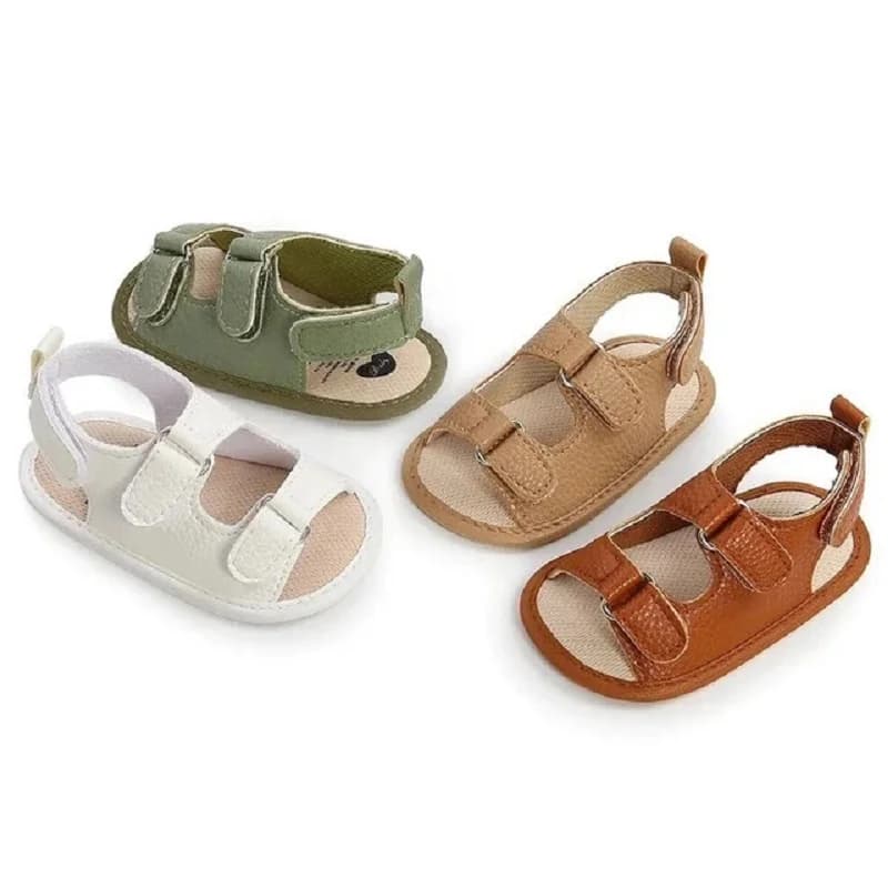 Sandali estivi per bambini Scarpe per bambini Suola inferiore in gomma in pelle PU Antiscivolo Infantile Primo camminatore Sandali per bambina 0-18M