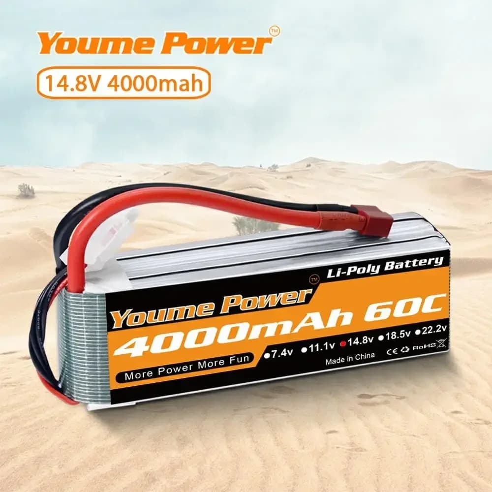 Batteria Lipo 4S 14.8V 3300mah 4000mah 5200mah 6500mah per elicottero RC trex 450 500E Drone Car Truck Monsters Barca