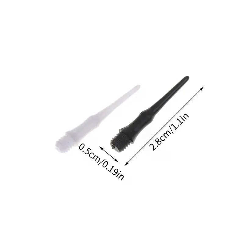 Electronic Soft Dart Set 100pcs Plastic Stubby Tips Durable Shaft Flights for Indoor Recreation Club