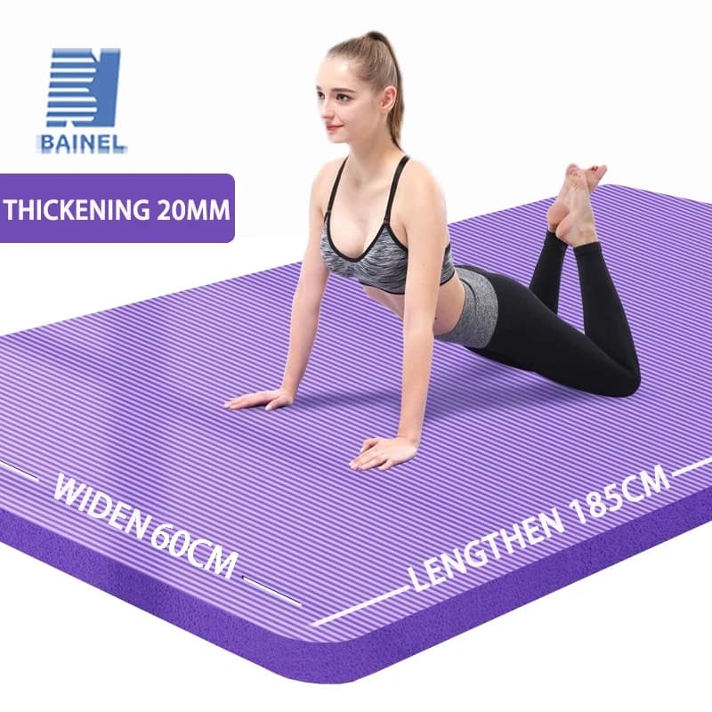 Yoga Mat with a thickness of 20mm Anti-slip Fitness Mat for Pilates Yoga Mat for Women's Elastic Snap Resistant