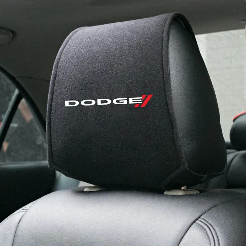 Seat Back Headrest Cotton Support Pad Head Neck Rest Pillow Covers Headrest Cover for Dodge CHALLENGER DART NITRO RAM SRT SXT
