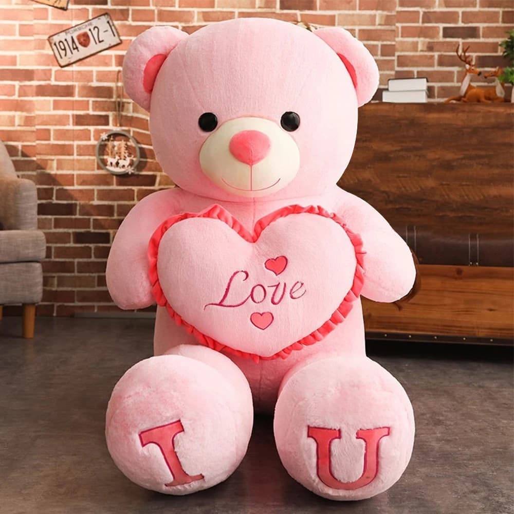 100 centimetri Grande TI AMO Orso Peluche Giocattolo Bella Enorme Farcito Morbido Orso Della Bambola Amante Orso Giocattolo Per Bambini Regalo Di Compleanno Per Le Fidanzate