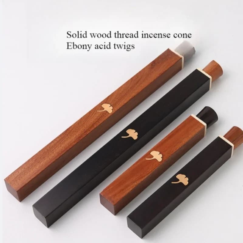 10/5g Chinese Solid Wood Stick Incense Tube/Long Short Moisture Proof Storage Portable Joss Stick Storage Tube Incense Tool