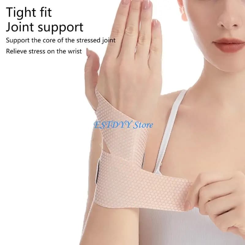 G6DE Tutore da polso sottile Supporto per polso per tunnel carpale Fascia da polso traspirante Cinturino regolabile per da