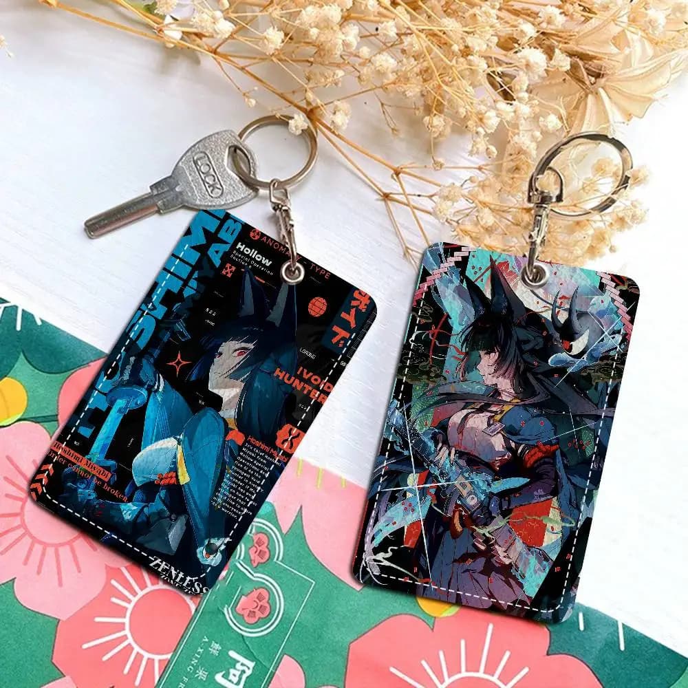 Personalized Keychain Zzz Miyabi Hoshimi, Card holder for Keys, Banking cards, Bus, Credit cards