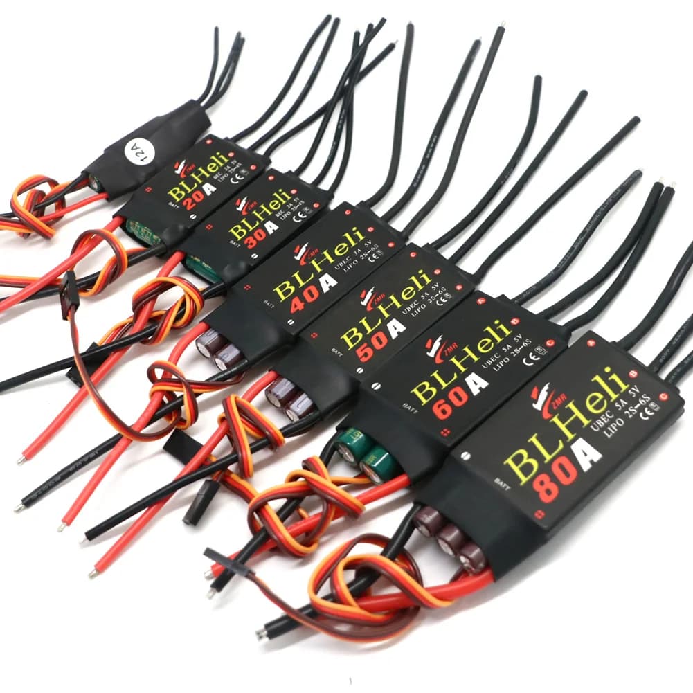 BLHeli Brushless ESC 80A 12A 20A 30A 40A 50A 60A with UBEC for aircraft model Quadcopter with fixed wing FPV RC drone
