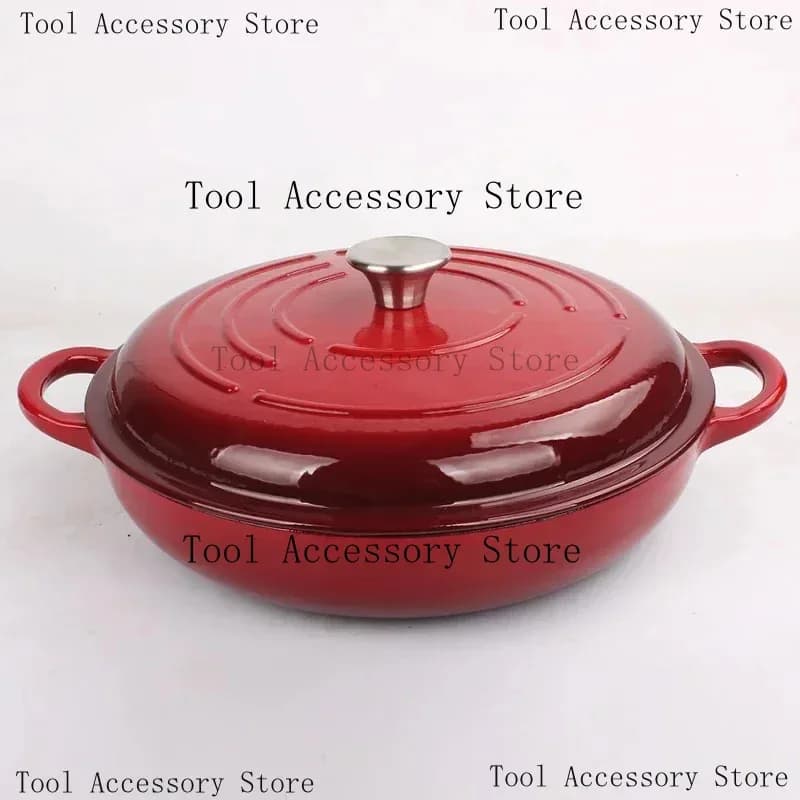 Customizable Glazed Cast Iron Cushion Kitchen Pot Set Provided in Factory