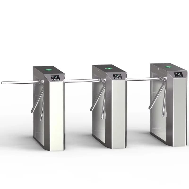 Automatic Access Control Entrance Exit System 304 Stainless Steel Tripod Turnstile for Office Optimal for Security Convenience