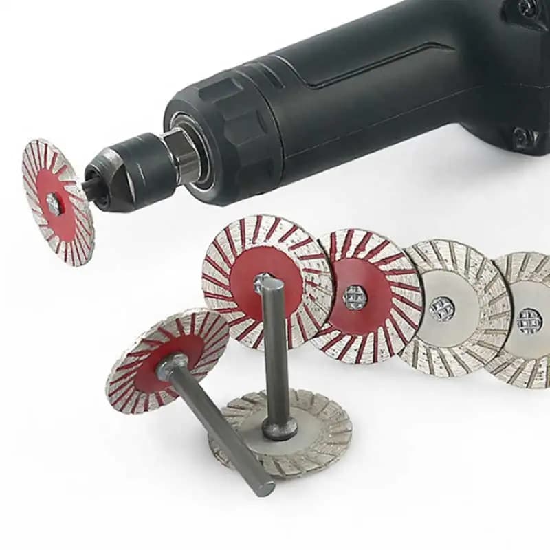 Disco da taglio diamantato da 40 mm Gambo da 6 mm Lama per sega circolare Disco abrasivo Mola per legno Metallo Pietra Granito Marmo