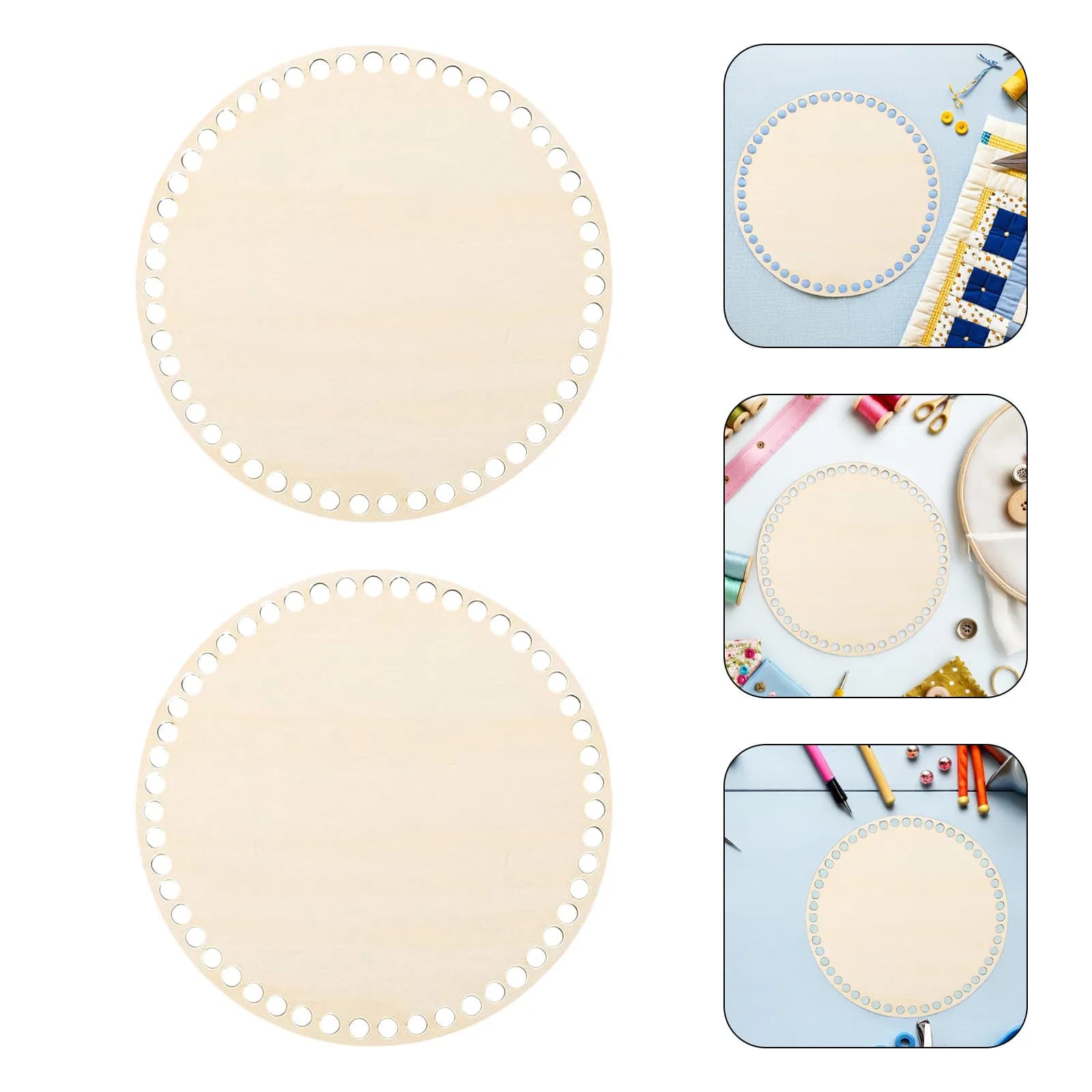 5Pcs Wooden Bag Base DIY Crochet Basket Bottom Shaping Pad for Handbag Weaving Craft Projects Wood Bag Bottom Shaper
