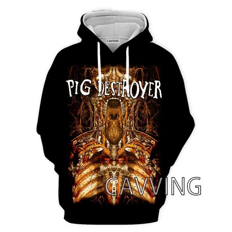 New Fashion donna/uomo 3D Print Pig Destroyer Band felpe con cappuccio felpe con cappuccio Harajuku felpe con cappuccio top abbigliamento