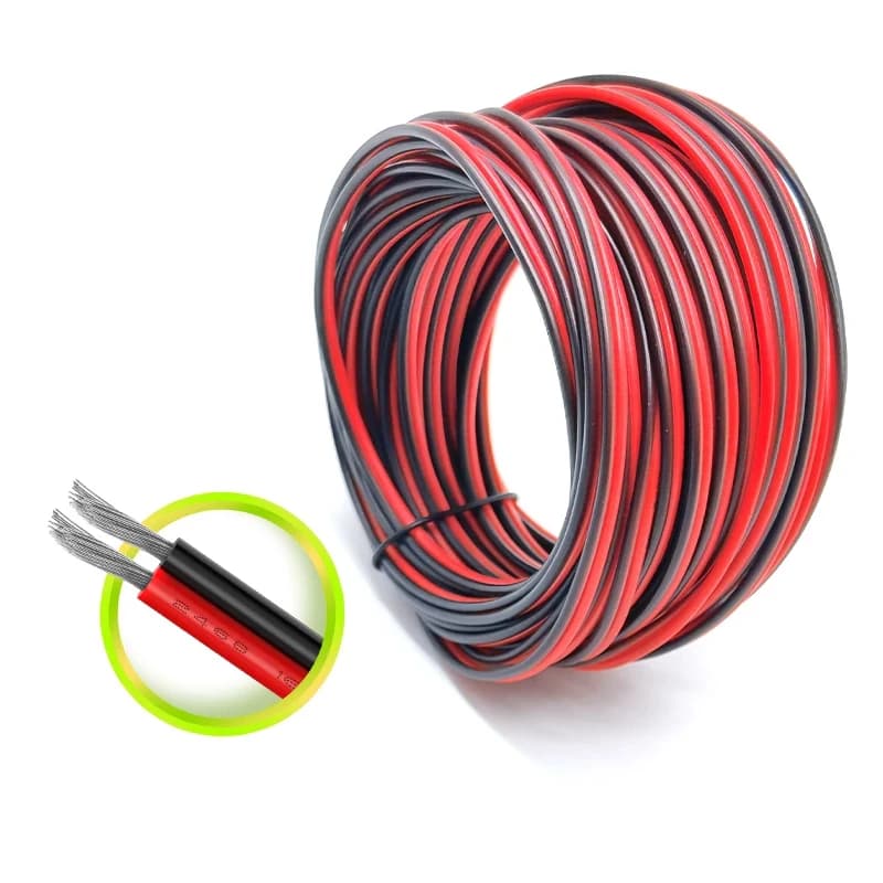 2pin Red Black Electrical Wire 18 20 22 24 26 LED Strip Cable 2 Core Tinned Copper Extension Power Cord For Lighting Audio
