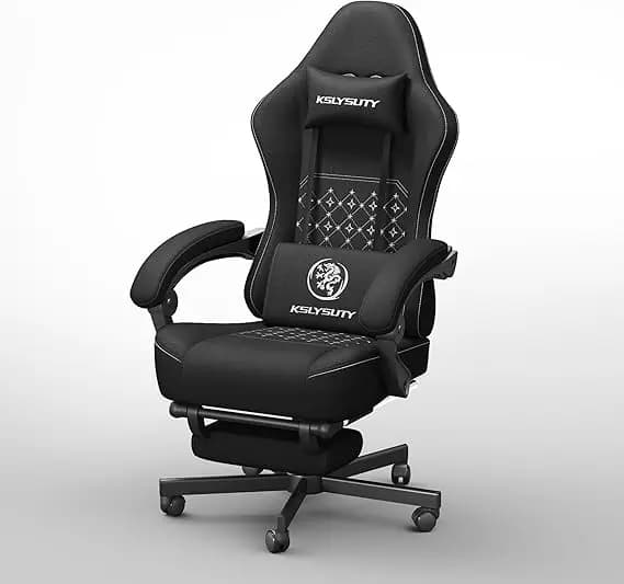 Sedia da ufficio ergonomica ampia e alta con poggiatesta, Cha da gioco per computer