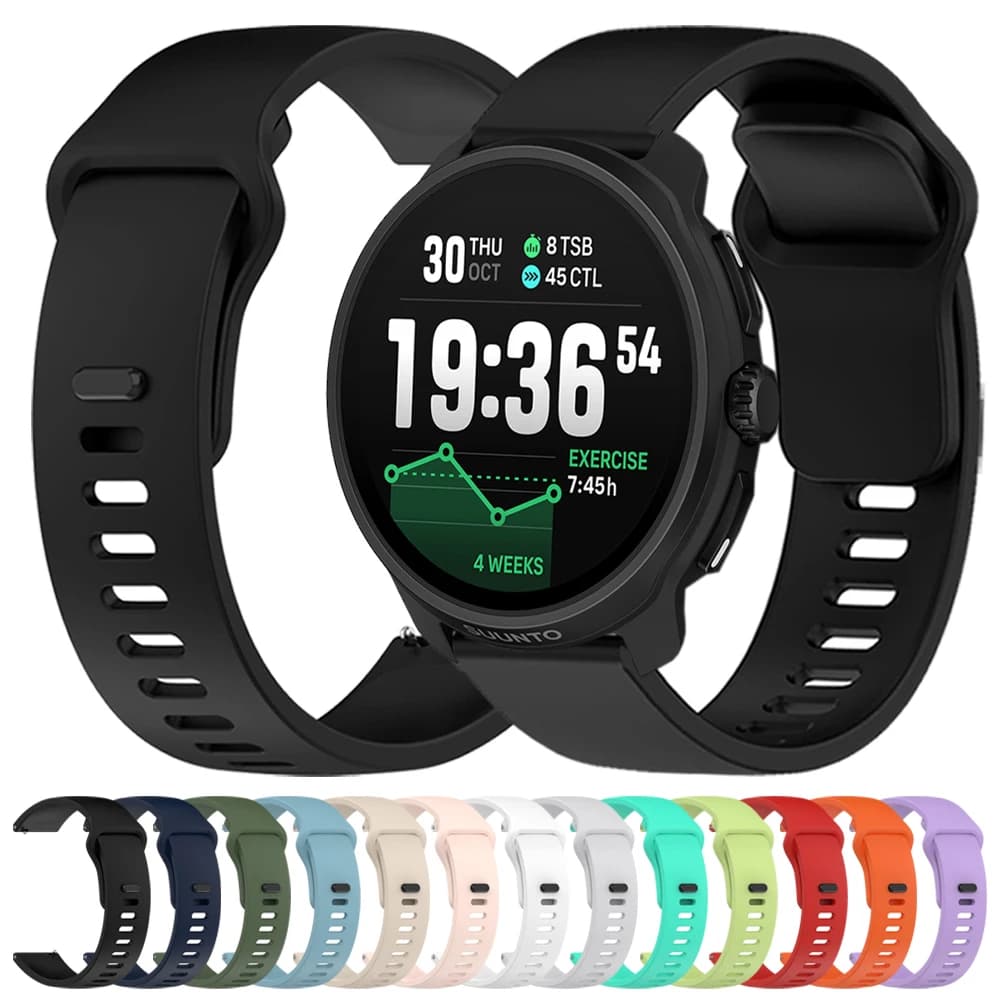 22 mm soft silicone strap for RACE 2 5/9PEAK Sports Bracelet for SUUNTO 9 PEAK PRO/DLC RACE S OCEAN VERTICAL RUN Belt Band