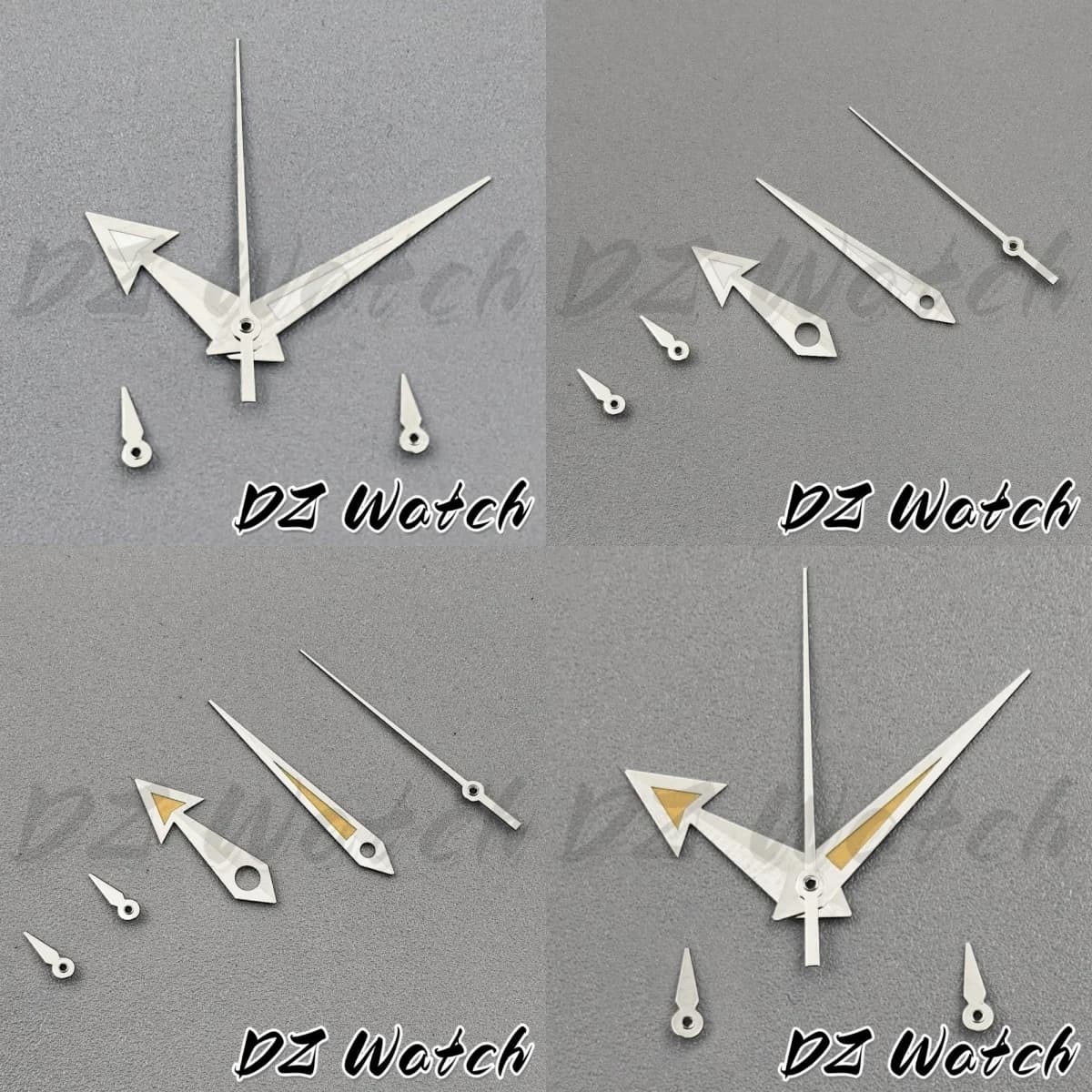DZ Fashion Sterile Orologio a freccia larga Aghi per orologio al quarzo albicocca argento a 5 pin con verde luminoso adatto per movimento VK63 VK64
