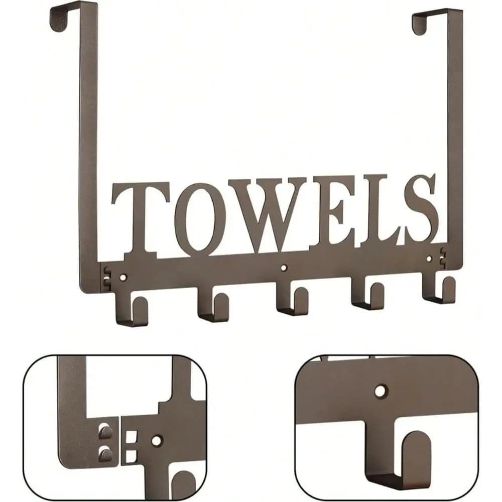 Ganci da appendere sopra la porta, porta asciugamani per bagno, porta asciugamani da appendere alla porta, ganci per asciugamani per camera da letto, porta asciugamani da spiaggia, porta accappatoi da parete