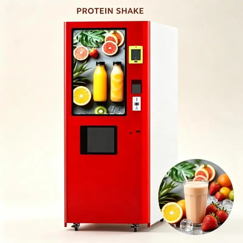 Automatic Commercial Protein Shake Vending Machine Fresh Mixed Drink Touchscreen Powder Dispenser Gym Fitness Nutrition Station