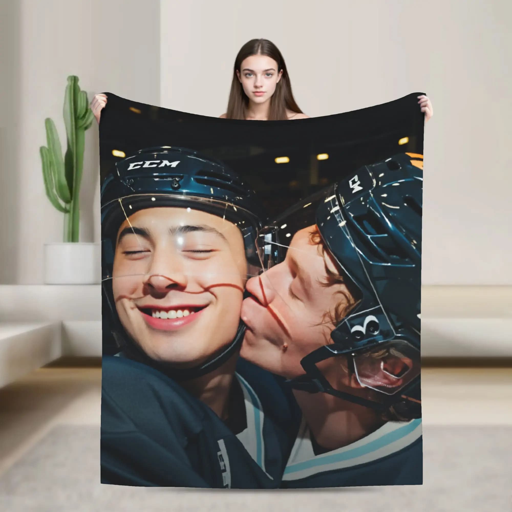 Heated Rivalry Blanket Super Warm Graphic Plush Throw Blanket For Kids Living Room Flannel Bedspread Bed Cover