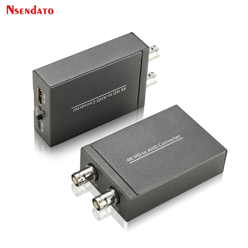 Convertitore Video HDMI 4K a AHD, Adattatore Due BNC a AHD, Sincronizzazione Monitor, Doppio Display 1 Ingresso 2 Uscite, da Fotocamera/PC a TV/Monitor