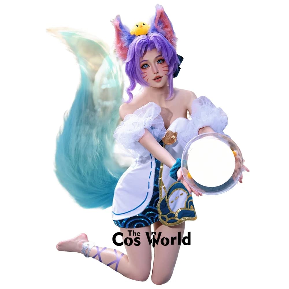 Costumi cosplay Spirit Blossom Springs Ahri Game, abiti da bagno