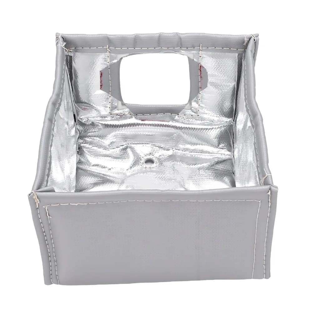 Fiberglass Material Muffler Heat Cover Dust-Proof Design 7.4x5x6.88in Size Muffler Exhaust Blanket Heat Resistant Universal Fit