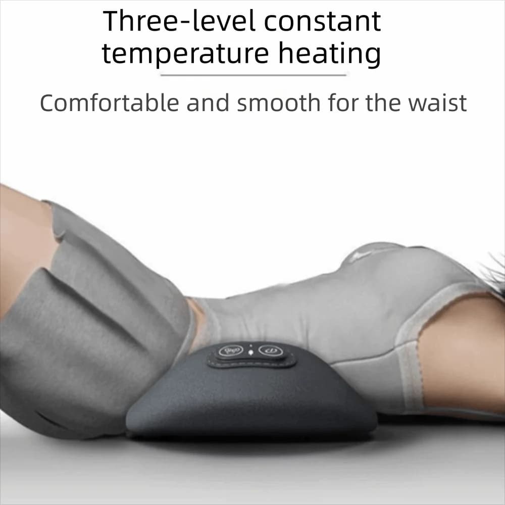 Massaggiatore Schiena 3-in-1 con Funzione Riscaldante, Massaggio Vibrante, Cuscino Ergonomico Elettrico per Supporto Lombare Multifunzionale