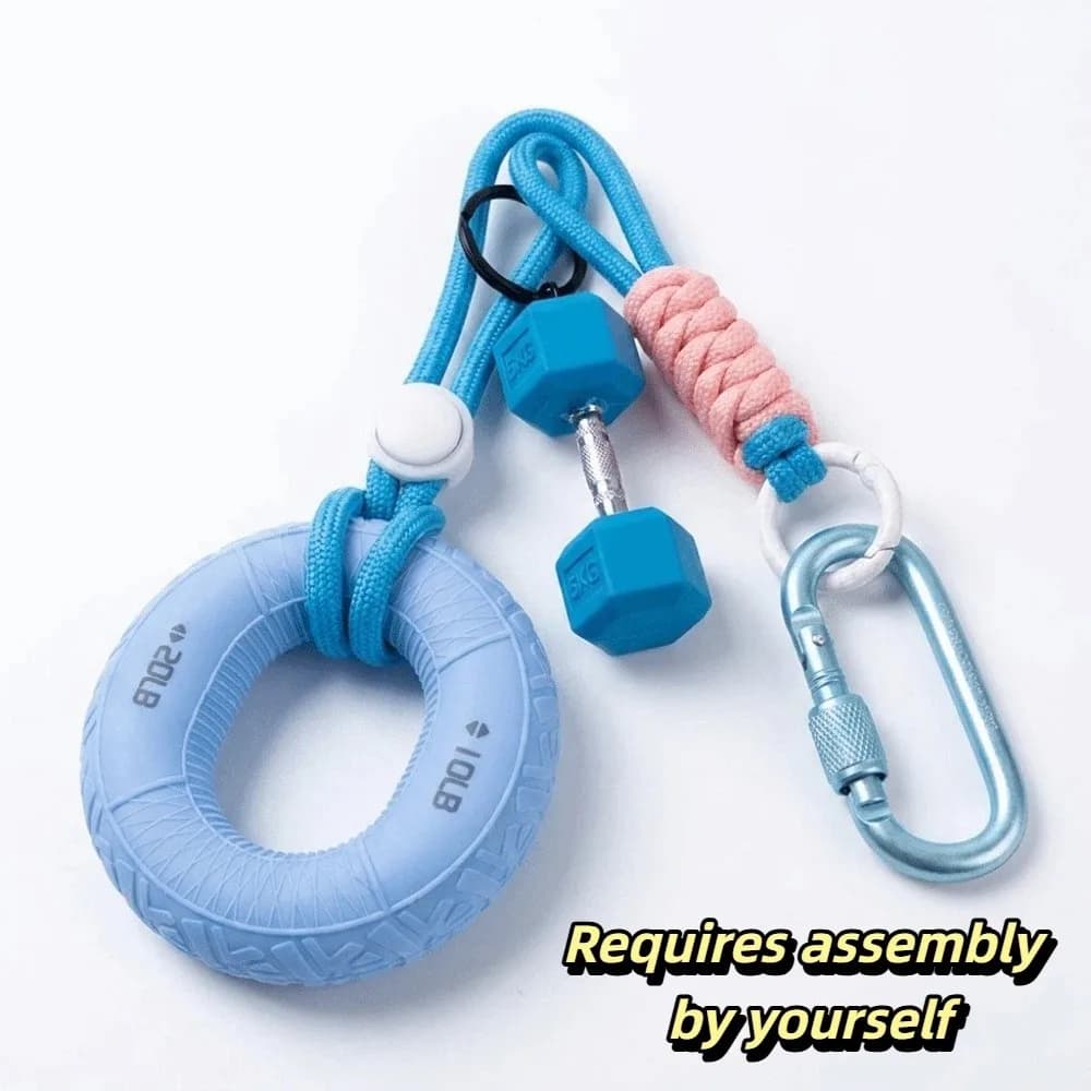 Portable Silicone Fidget Soft Silicone Skin-Friendly Mini Kettlebell Adjustable Lanyard Screw Lock Carabiner Keychain