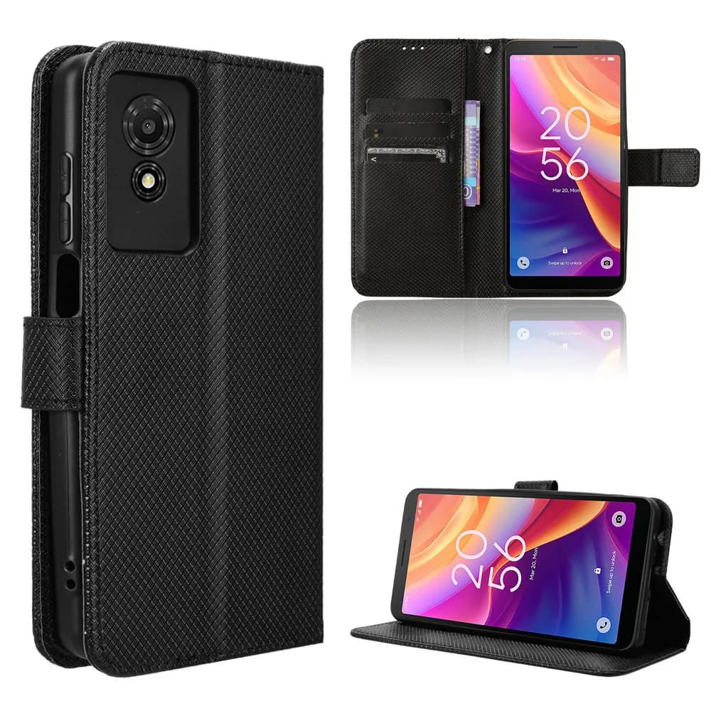 Per TCL 501 custodia di lusso Flip Diamond Pattern Skin custodia a portafoglio in pelle PU per borsa per telefono TCL 501 TCL501