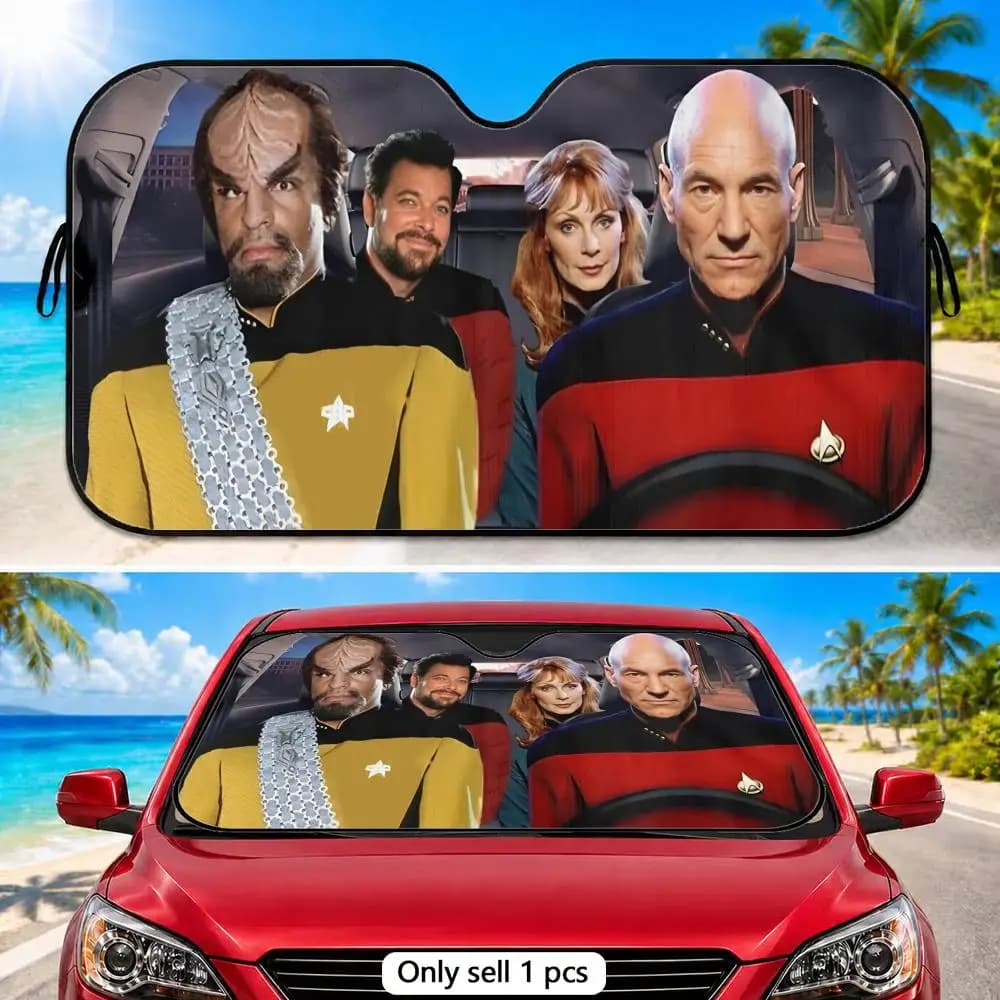 S-Star Trek Movie Sun Visor Car Front Window Windshield Sunshade Five-Layer Aluminum Foil UV Protector Heat Shield