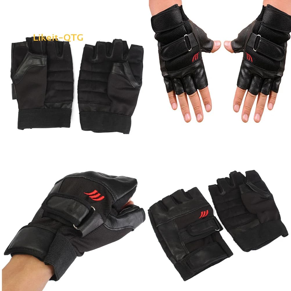 NEW Men's Leather Gloves for Weight Lifting, Gym, Fitness and Sport Training
