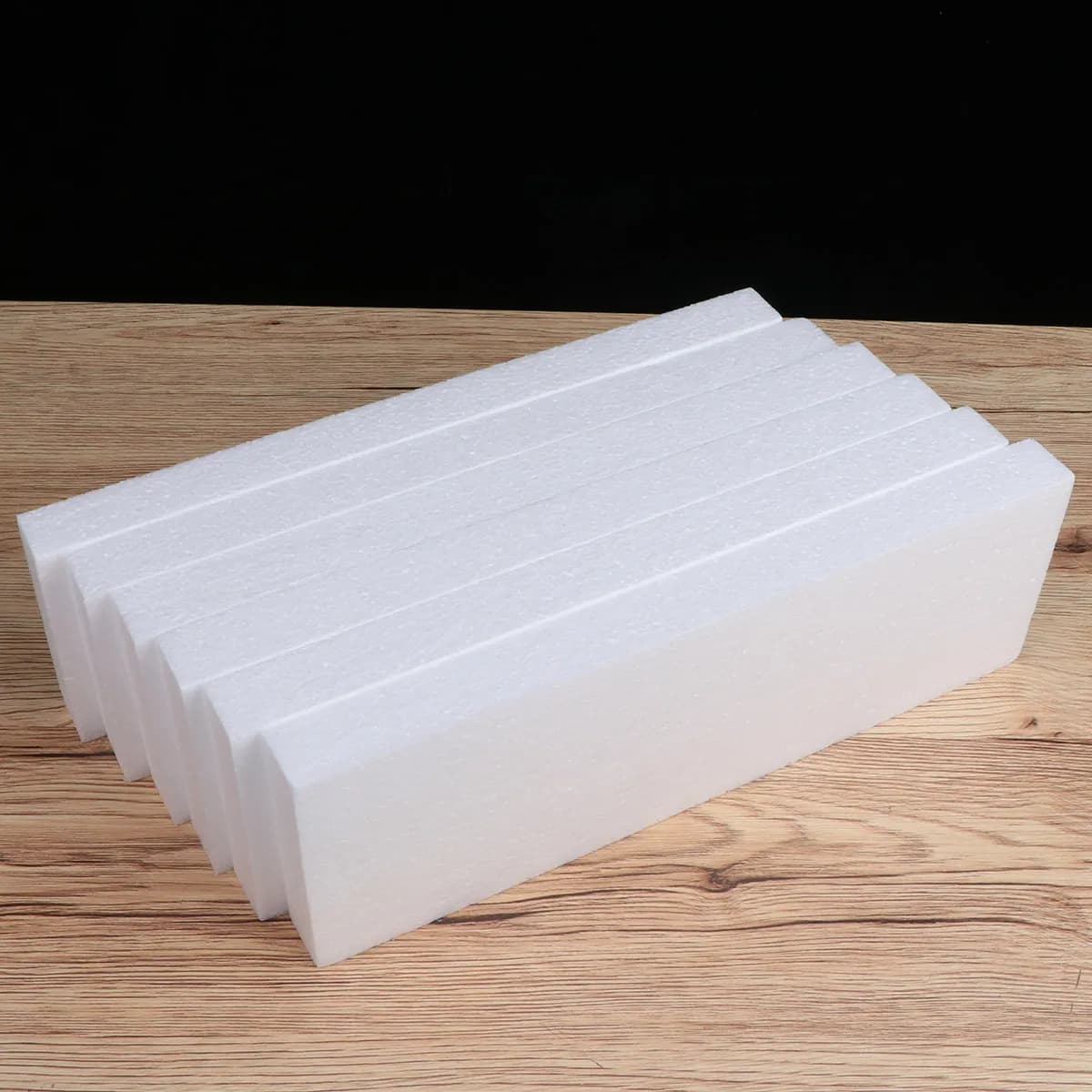 6pcs 30X10X2.5Cm Foam Blocks Smooth Craft Board For Cake Display Diy Base Cut Sand Paint White Cake Embryo Bricks Molds