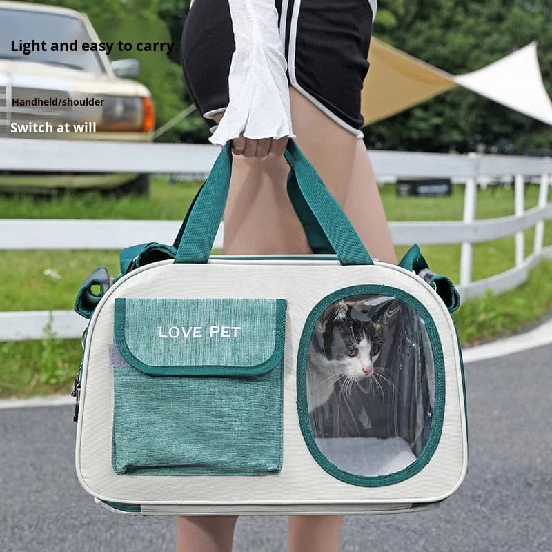 Cat & Dog Carrier Portable Lightweight PC Material Large Capacity Stress-Resistant Double Shoulder Backpack